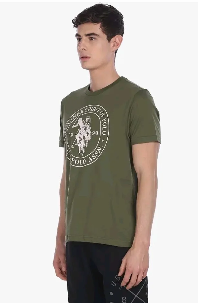 U.S. Polo ASSN. Men's I643 Comfort Fit Printed Lounge Cotton T-Shirt - S