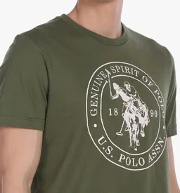 U.S. Polo ASSN. Men's I643 Comfort Fit Printed Lounge Cotton T-Shirt - S