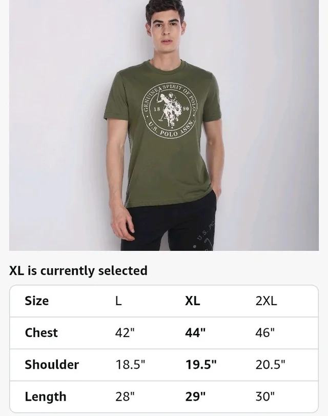 U.S. Polo ASSN. Men's I643 Comfort Fit Printed Lounge Cotton T-Shirt - S