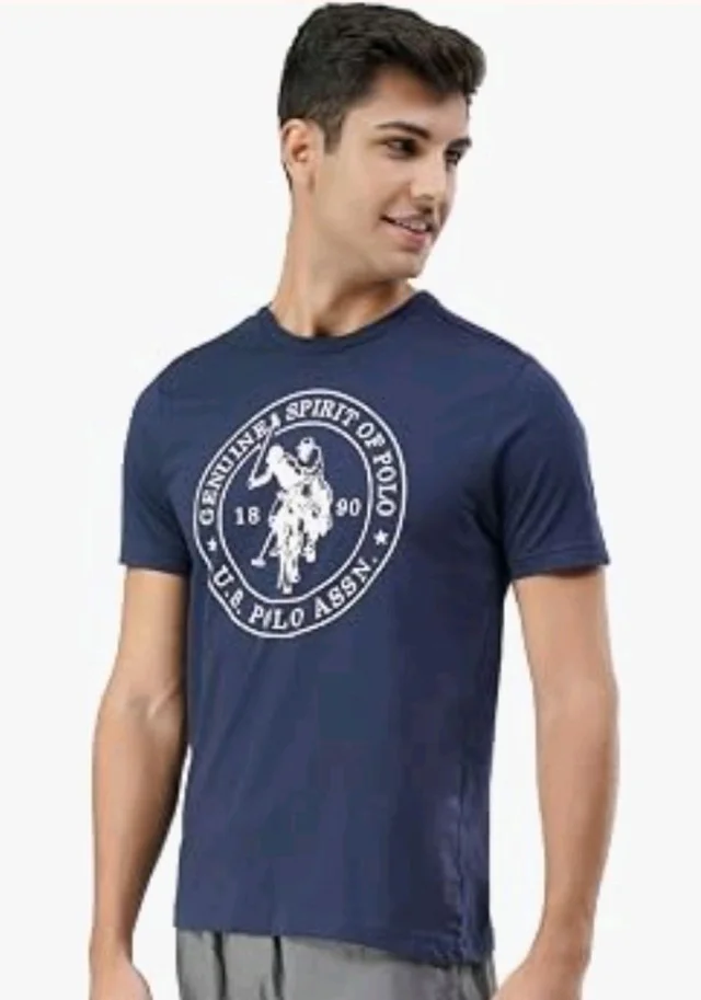 U.S. Polo ASSN. Men's I643 Comfort Fit Printed Lounge Cotton T-Shirt
- S