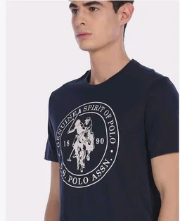 U.S. Polo ASSN. Men's I643 Comfort Fit Printed Lounge Cotton T-Shirt
- S