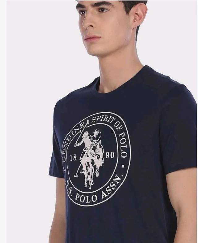 U.S. Polo ASSN. Men's I643 Comfort Fit Printed Lounge Cotton T-Shirt
- S