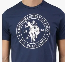 U.S. Polo ASSN. Men's I643 Comfort Fit Printed Lounge Cotton T-Shirt
- S