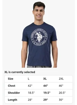 U.S. Polo ASSN. Men's I643 Comfort Fit Printed Lounge Cotton T-Shirt
- S