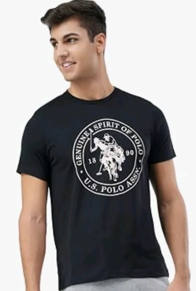 U.S. Polo ASSN. Men's I643 Comfort Fit Printed Lounge Cotton T-Shirt
- M
