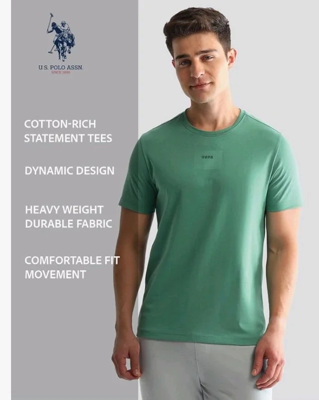 U.S. Polo ASSN. Mens OEE06 Comfort Fit Round Neck Loungewear T-Shirt
- S