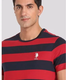 U.S. Polo ASSN. Men's I688 Crew Neck Striped Lounge T-Shirt
- S