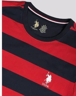 U.S. Polo ASSN. Men's I688 Crew Neck Striped Lounge T-Shirt
- S