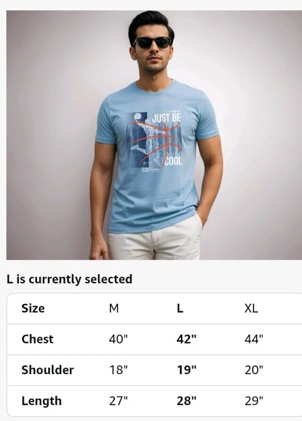 ADRO Men's Graphic Printed 100% Cotton T-Shirt - Regular Fit, Printed T-Shirts for Men
- 3XL