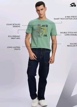 ADRO Men's Graphic Printed 100% Cotton T-Shirt - Regular Fit, Printed T-Shirts for Men
- 3XL