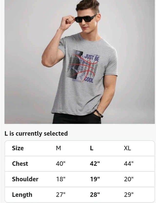 ADRO Men's Graphic Printed 100% Cotton T-Shirt - Regular Fit, Printed T-Shirts for Men
- 4XL