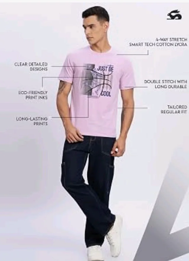 ADRO Men's Graphic Printed 100% Cotton T-Shirt - Regular Fit, Printed T-Shirts for Men
- 2XL