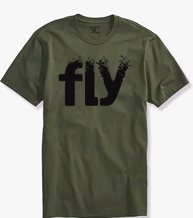 ADRO Men's Printed Cotton T-Shirt | Regular Fit | Round Neck
- L