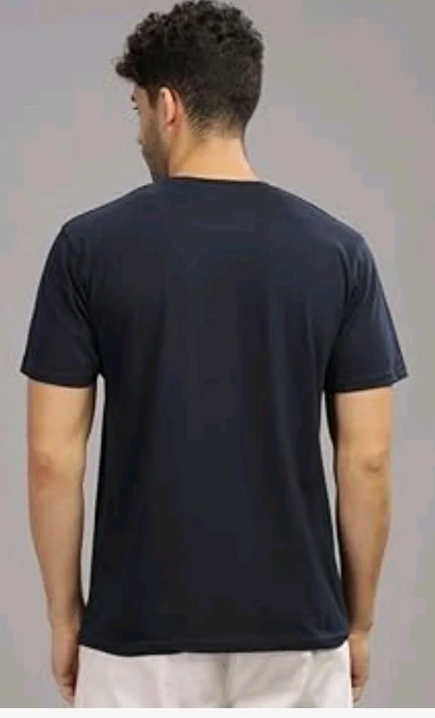 XENOVAURBAN Men's Graphic Printed RN-ESLYR Round Neck Regular and Plus Size Cotton T-Shirt
- S