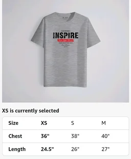 XENOVAURBAN Men's Cotton Printed Regular Fit T-Shirt | Stylish Round Neck Graphic Tshirt - RN-INSPIRE1
- L