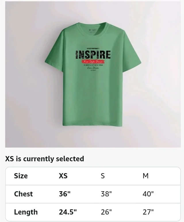 XENOVAURBAN Men's Cotton Printed Regular Fit T-Shirt | Stylish Round Neck Graphic Tshirt - RN-INSPIRE1
- 2XL