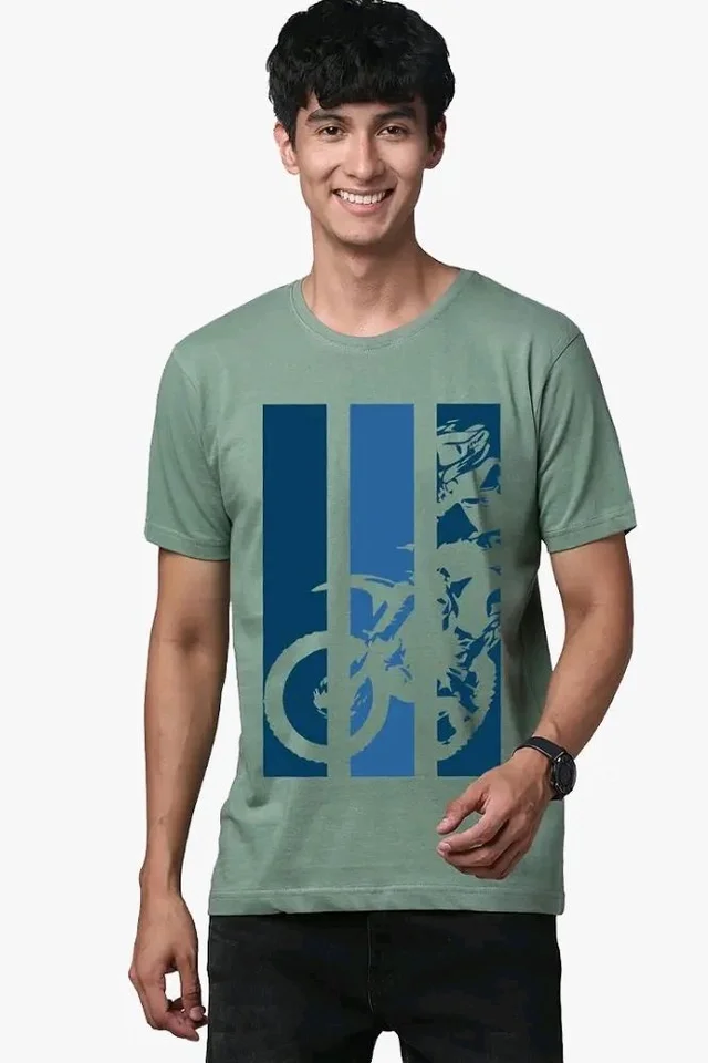 ADRO Men's 100% Cotton Regular Fit T-Shirt
- L