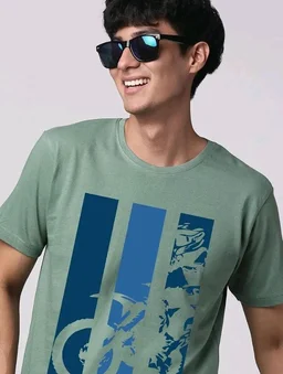 ADRO Men's 100% Cotton Regular Fit T-Shirt
- L