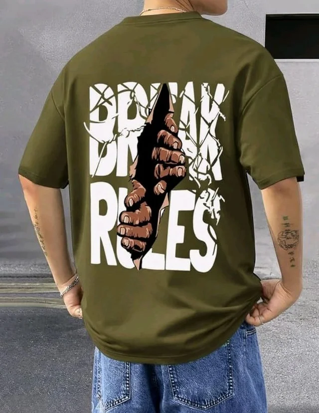 AUSK Baggy Hip-Hop T-Shirt for Men - Graphic Printed T Shirts || Oversized Men Tshirt || T-Shirts - 2XL