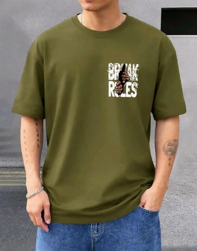 AUSK Baggy Hip-Hop T-Shirt for Men - Graphic Printed T Shirts || Oversized Men Tshirt || T-Shirts - 2XL