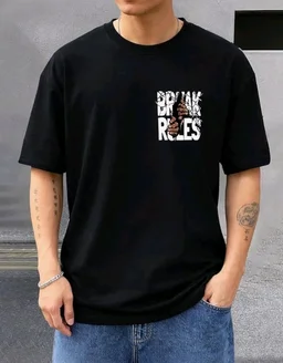 AUSK Baggy Hip-Hop T-Shirt for Men - Graphic Printed T Shirts || Oversized Men Tshirt || T-Shirts - L