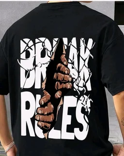 AUSK Baggy Hip-Hop T-Shirt for Men - Graphic Printed T Shirts || Oversized Men Tshirt || T-Shirts - L