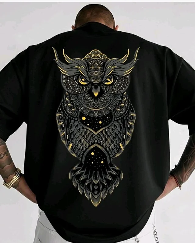 AUSK Baggy Hip-Hop T-Shirt for Men - Graphic Printed T Shirts || Oversized Men Tshirt || T-Shirts - S