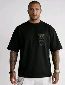 AUSK Baggy Hip-Hop T-Shirt for Men - Graphic Printed T Shirts || Oversized Men Tshirt || T-Shirts - S