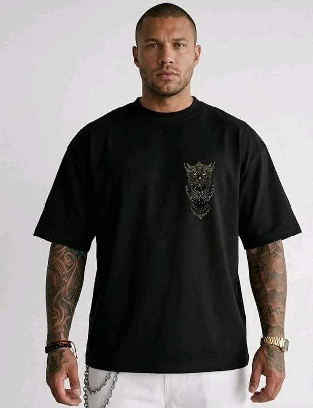 AUSK Baggy Hip-Hop T-Shirt for Men - Graphic Printed T Shirts || Oversized Men Tshirt || T-Shirts - S