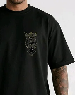 AUSK Baggy Hip-Hop T-Shirt for Men - Graphic Printed T Shirts || Oversized Men Tshirt || T-Shirts - S