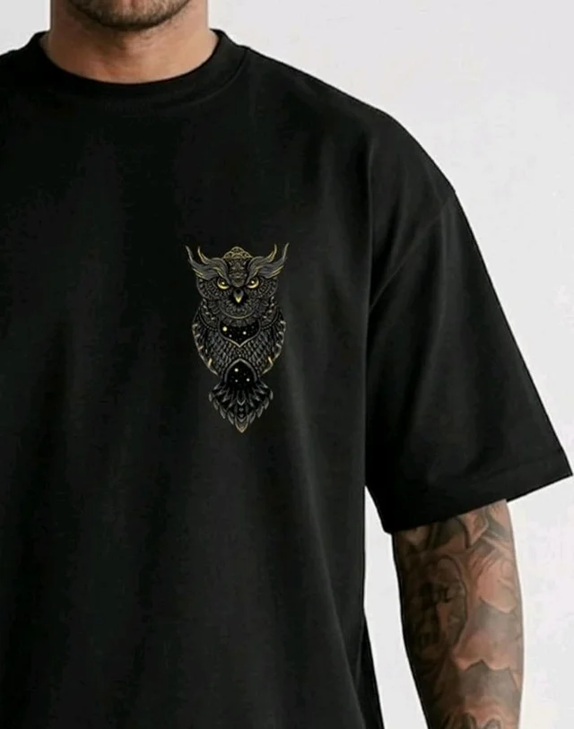 AUSK Baggy Hip-Hop T-Shirt for Men - Graphic Printed T Shirts || Oversized Men Tshirt || T-Shirts - S