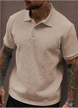 GRECIILOOKS Textured Polo T-Shirt for Men | Premium Jacquard Collared Cotton Blend Polo | Smart Casual & Formal t Shirt for Men | Stylish t Shirt for Mens for Office, Party & Everyday
- 4XL
