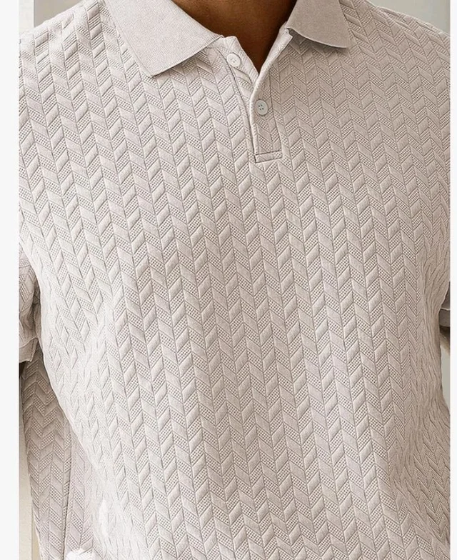 GRECIILOOKS Textured Polo T-Shirt for Men | Premium Collared Jacquard Leaf Polo | Smart Casual & Formal t Shirt for Men | Stylish t Shirt for Mens for Office, Party & Everyday Outfit
- 2XL