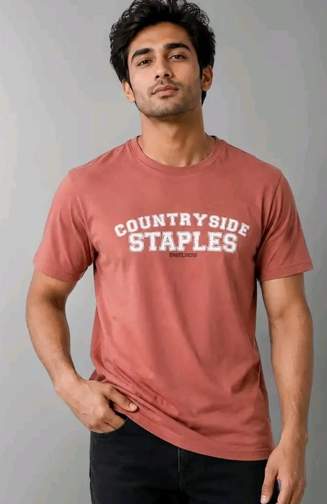 Men's Cotton Blend T-Shirt | Casual Wear | Round Neck
soft breathable fabric, regular wash durable, solid colour tee
- L