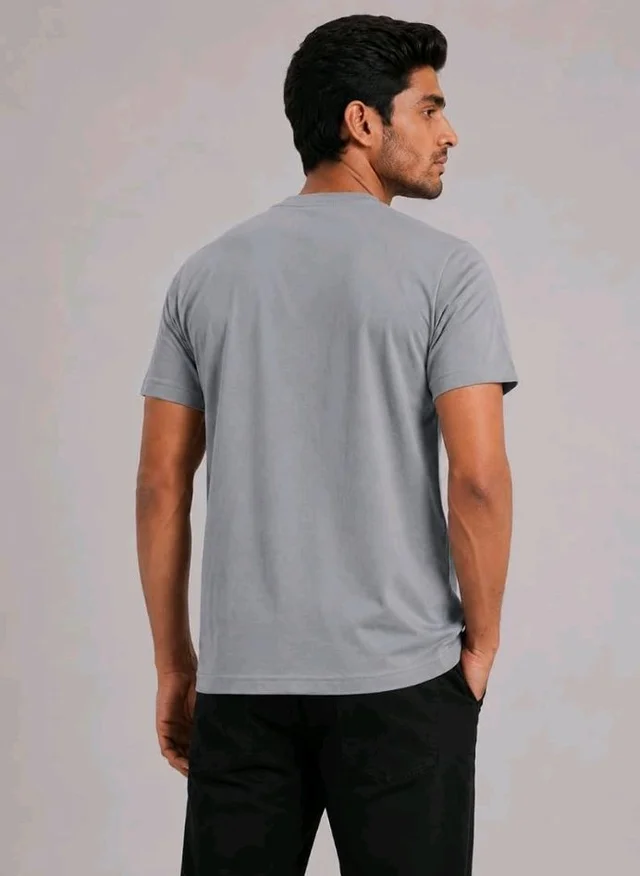 Men's Cotton Blend T-Shirt | Casual Wear | Round Neck
soft breathable fabric, regular wash durable, solid colour tee
- M