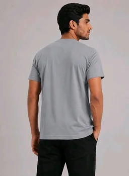 Men's Cotton Blend T-Shirt | Casual Wear | Round Neck
soft breathable fabric, regular wash durable, solid colour tee
- M