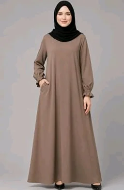 Women’s A-Line Abaya for Women | Loose Fit Modest Dress with Elasticated Sleeves | Nida Matte Fabric | Full Length Abaya
- 2XL