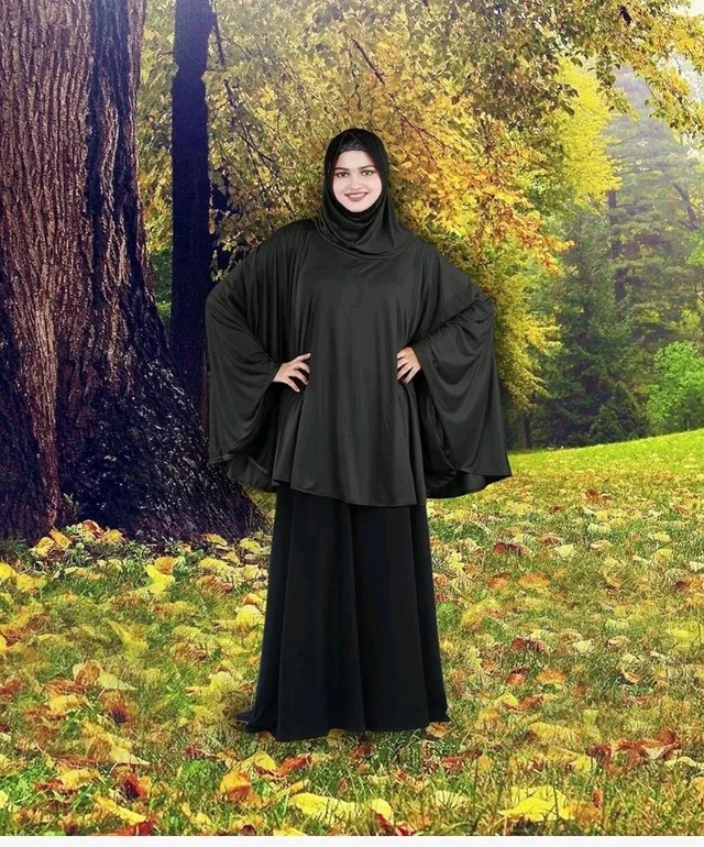 Mehar Hijab's Modest Women's Stylish Instant Sleeve Hijab Solid Polycotton Feel Good Fabric HANANA Sleeve Hijab Free Size