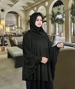 Mehar Hijab's Modest Women's Stylish Instant Sleeve Hijab Solid Polycotton Feel Good Fabric HANANA Sleeve Hijab Free Size
