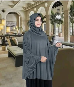 Mehar Hijab's Modest Women's Stylish Instant Sleeve Hijab Solid Polycotton Feel Good Fabric HANANA Sleeve Hijab Free Size
