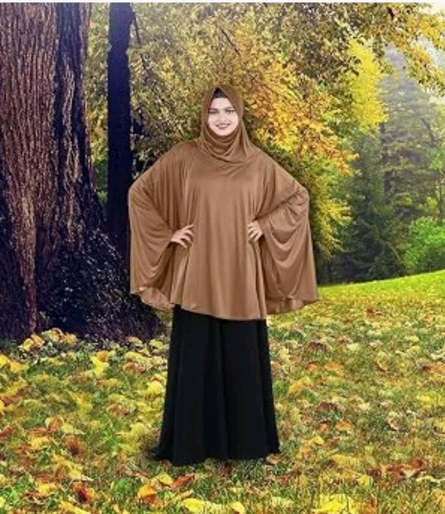 Mehar Hijab's Modest Women's Stylish Instant Sleeve Hijab Solid Polycotton Feel Good Fabric HANANA Sleeve Hijab Free Size