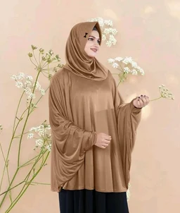Mehar Hijab's Modest Women's Stylish Instant Sleeve Hijab Solid Polycotton Feel Good Fabric HANANA Sleeve Hijab Free Size