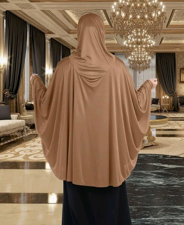 Mehar Hijab's Modest Women's Stylish Instant Sleeve Hijab Solid Polycotton Feel Good Fabric HANANA Sleeve Hijab Free Size