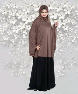 Mehar Hijab's Modest Women's Stylish Instant Sleeve Hijab Solid Polycotton Feel Good Fabric HANANA Sleeve Hijab Free Size