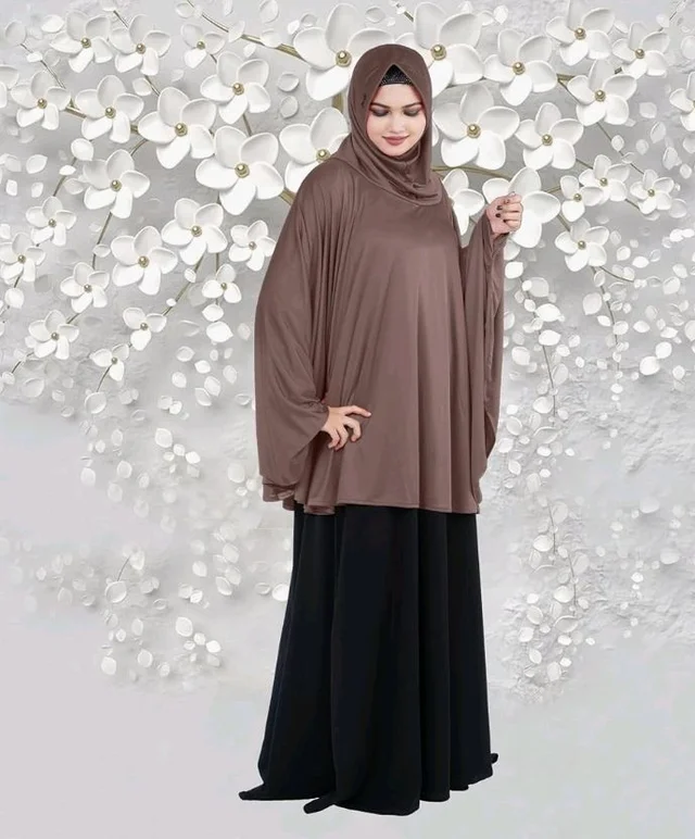 Mehar Hijab's Modest Women's Stylish Instant Sleeve Hijab Solid Polycotton Feel Good Fabric HANANA Sleeve Hijab Free Size