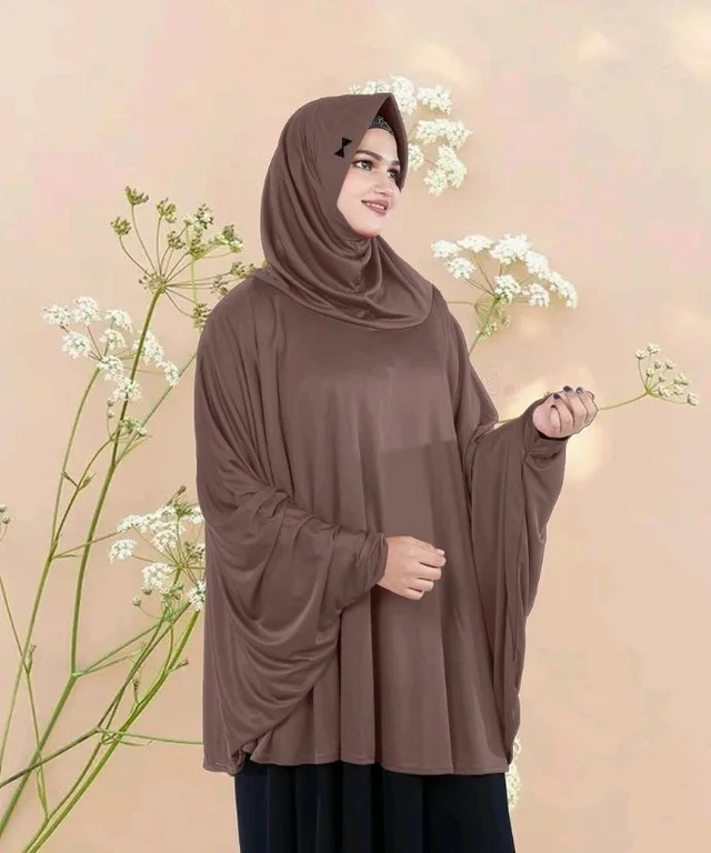 Mehar Hijab's Modest Women's Stylish Instant Sleeve Hijab Solid Polycotton Feel Good Fabric HANANA Sleeve Hijab Free Size