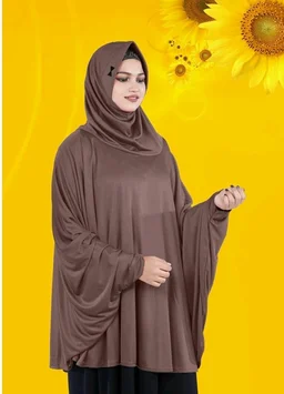 Mehar Hijab's Modest Women's Stylish Instant Sleeve Hijab Solid Polycotton Feel Good Fabric HANANA Sleeve Hijab Free Size