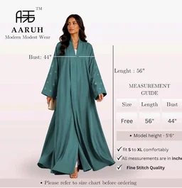 Women's kimono Abaya with Floral Embroidery
petal abaya
- teal