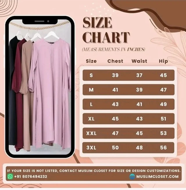 Two Pieces Abaya Dress with Elasticated Sleeves made with Nida Matte Fabric - Knee length Burqa for Women and Girls
- S, khaki