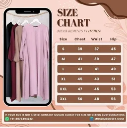Two Pieces Abaya Dress with Elasticated Sleeves made with Nida Matte Fabric - Knee length Burqa for Women and Girls - 3XL, Burgundy